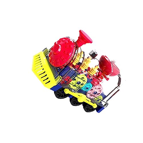 MOLUCKFU Kleiner Zug Praktisches Zugspielzeug Modell Dampflokomotive Interessantes Zugspielzeug Retro-Zug Vintage-Spielzeug Musik-licht-Zug Kreativzug Für Jungs Colorful Plastik von MOLUCKFU