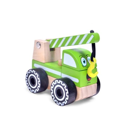 MOLUCKFU Konstruktionsspielzeug Kinderspielzeug Kinderlastwagen Spielzeug Für Kinder Lastwagen Für Kinder Mini-Spielzeug Bauwagen Kinder Spielset Puppenwagen Engineering-LKW Bambus von MOLUCKFU