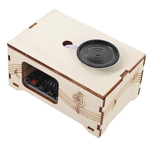 MOLUCKFU Kunststoff DIY Phonographen Aus Holz Sound Recorder Aus Holz DIY Montage Musikspielzeug Khaki DIY Sound Recorder Basteln Aus Holz von MOLUCKFU