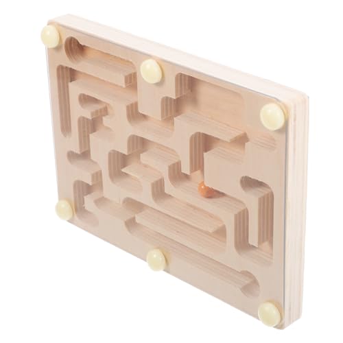 MOLUCKFU Labyrinth-Ball-Brett Labyrinth-Brett Vorschulrätsel Balance-Labyrinth Kleinkind-Labyrinth-Spielzeug Balancierspielzeug Für Kinder Labyrinth-puzzlespielzeug Für Kinder Holz von MOLUCKFU