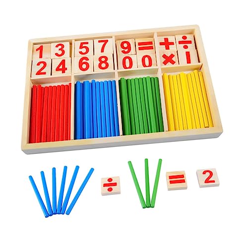 MOLUCKFU Mathe Spielzeug Kinder 1 Satz Rechenstäbe Pädagogisches Spiel Für Kinder Intelligenzentwicklungsspielzeug Montessori Lernspiel Bunt Ab 3 Jahren von MOLUCKFU