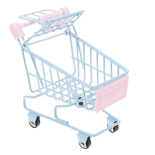 MOLUCKFU Mini Einkaufswagen Einkaufswagen Kleiner Einkaufswagen Mini Lebensmittelspielzeug Schreibtischspielzeug Schiebewagen Für Kinder Kinderwagen Für Babys Handwagen Dolly von MOLUCKFU