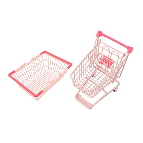 MOLUCKFU Shopping Basket Mini Einkaufswagen Set Für Kinder Einkaufswagen & Einkaufskorb Supermarkt Kaufladen Zubehör Ideal Für Rollenspiele Robustes Design Bunt 1 Set Kinderkasse Kaufladen von MOLUCKFU