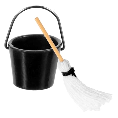 MOLUCKFU Mini Mop Eimer Teilig Miniatur Wischmopp Modell Puppenhaus Zubehör DIY Hausdeko Realistische Mini Möbel MOLUCKFU Mini Mop Eimer Teilig Miniatur Wischmopp Modell Puppenhaus Zubehör DIY Hausdeko Realistische Mini Möbel von MOLUCKFU