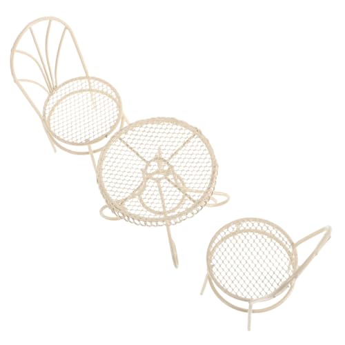 MOLUCKFU Miniatur Gartentisch Stühle Set Zubehör für Puppenhaus Dekoration Vielseitig Nutzbar als Fotorequisit und Mini-Arbeitsplatz MOLUCKFU Miniatur Gartentisch Stühle Set Zubehör für Puppenhaus Dekoration Vielseitig Nutzbar als Fotorequisit und Mini-Arbeitsplatz von MOLUCKFU