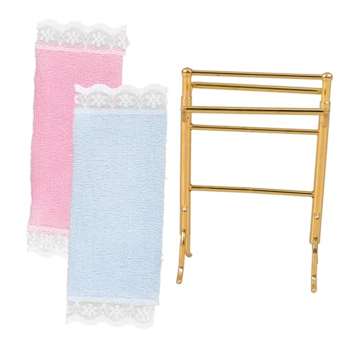 MOLUCKFU Miniatur Handtuchhalter Puppenhaus Zubehör Teiliges Realistisches Badezimmer Deko Objekt Kleine Tisch oder Wandaufbewahrung für Puppenhaus Szene Detailreich und Dekorativ MOLUCKFU Miniatur Handtuchhalter Puppenhaus Zubehör Teiliges Realistisches Badezimmer Deko Objekt Kleine Tisch oder Wandaufbewahrung für Puppenhaus Szene Detailreich und Dekorativ von MOLUCKFU