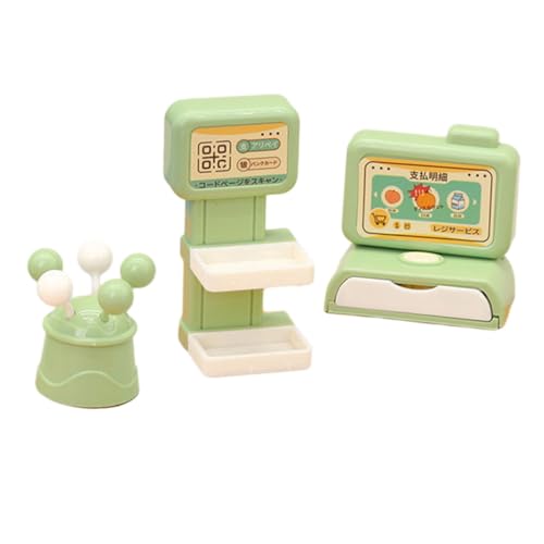MOLUCKFU Miniatur Kasse Spielzeugset mit Lutscher Puppenhaus Zubehör Realistische Elektronische Kassenstation für Fördert Feinmotorik und Kommunikation Beim Supermarkt Rollenspiel MOLUCKFU Miniatur Kasse Spielzeugset mit Lutscher Puppenhaus Zubehör Realistische Elektronische Kassenstation für Fördert Feinmotorik und Kommunikation Beim Supermarkt Rollenspiel von MOLUCKFU
