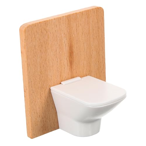 MOLUCKFU Miniatur Puppenhaus Badezimmer Set WC Spielzeug Modell Toilette Puppenmöbel Accessoires Perfekte Toilette Deko Für Puppenhaus Ab 4 Jahren von MOLUCKFU