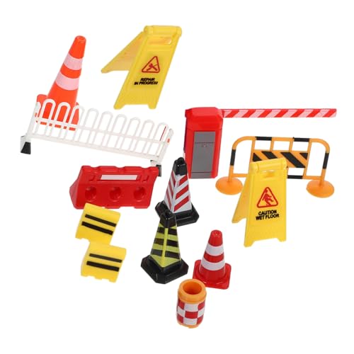 MOLUCKFU Miniatur Straßensperren Set Für Stadtverkehrsszenen 1 Satz Verkehrsbarrieren Für Kinder Ideal Für Straßenpuzzle Und Outdoor Spielaktivitäten Robustes Material Und von MOLUCKFU