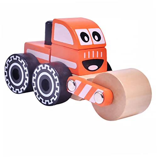 MOLUCKFU Modellauto aus Holz puppenwagen kinderzimmerdeko Kinder Toy Cars Toys Bauwagen Konstruktionsspielzeug Kognitives Spielzeug für Kinder Engineering-LKW Bambus von MOLUCKFU