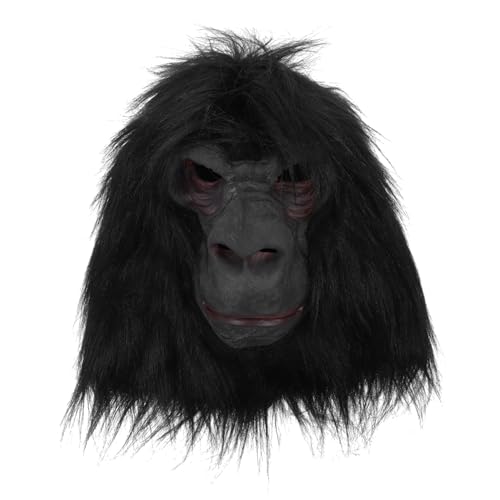 MOLUCKFU Orang-Utan-Maske grusel maske gruselige maske Halloween-Attacken Maskenparty Plüsch Maske Gorilla-Maske Affenkopfmasken Affenmaske Halloweenkostüm Party-Cosplay-Maske Kostümzubehör von MOLUCKFU