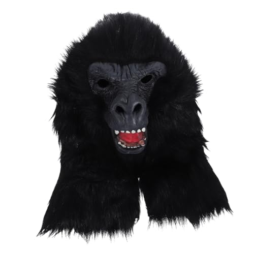 MOLUCKFU Orang-utan-maske Affenmaske Halloween-tiermaske Maskerade-party-maske Affenkostüm Affen-cosplay-maske Halloween-gruselmaske Gorilla-cosplay-maske Teufelsmaske Gorilla-kopfmaske von MOLUCKFU