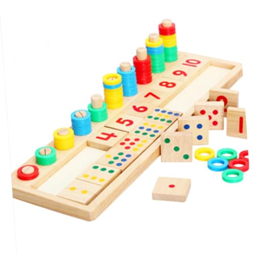 MOLUCKFU Pädagogisches Zählspielzeug Aus Holz Zähl Und Übereinstimmungszahlen Für Kinder Arithmetisches Lernspielzeug Zahlenblock Und Zähltafel Für Spielerisches Lernen Und von MOLUCKFU