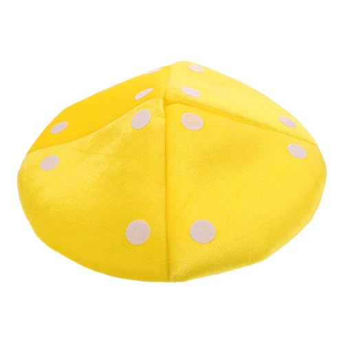 MOLUCKFU Pilz-partyhut Pilzmütze Kinder Cosplay-kostüme Pilz Stirnband Pilzdekor Lustige Kostüme Geburtstagsmützen Für Kinder Pilzkrone Pilz-kostümzubehör Pilz Kostüm Pilzhüte Yellow Stoff von MOLUCKFU