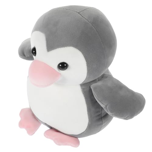 MOLUCKFU Pinguin Kissen Kuscheltiere Plüsch Figur Spielzeug Pinguin Gefüllte Pinguin Plüsch Große Stofftier Pinguin Cartoon Tiere Spielzeug Pinguin Stofftier Plüsch Grau Pp Baumwolle von MOLUCKFU