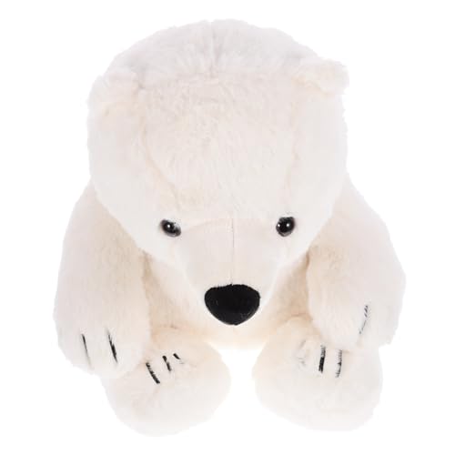 MOLUCKFU Plüschpuppe süßes Kuscheltier süsse kuscheltiere Plush Toy weihachtsgeschenk bidoof Plush Cartoon-Eisbär-Puppe Eisbärenpuppe Cartoon-Eisbär-Tierpuppe PP Baumwolle Weiß von MOLUCKFU