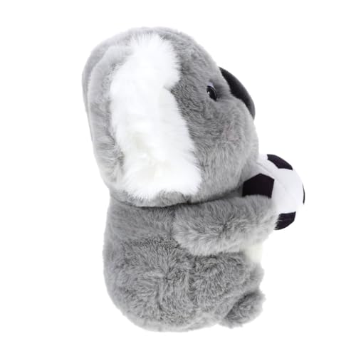 MOLUCKFU Puppe in Koala-Form Plush Toy bidoof Plush Graues Koala Kuscheltier mit Schal plüsch Koala Soft Toy Freundliches Koala Plüschtier plushible snugible Plüschpuppe Grey von MOLUCKFU