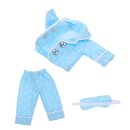 MOLUCKFU Puppen Schlafanzug aus Baumwolle mit Blau Weißem Punktmuster Detailreiche Bequeme Schlafkleidung für Bjd Puppen Vielseitig für Zuhause und Freizeit Geeignet MOLUCKFU Puppen Schlafanzug aus Baumwolle mit Blau Weißem Punktmuster Detailreiche Bequeme Schlafkleidung für Bjd Puppen Vielseitig für Zuhause und Freizeit Geeignet von MOLUCKFU