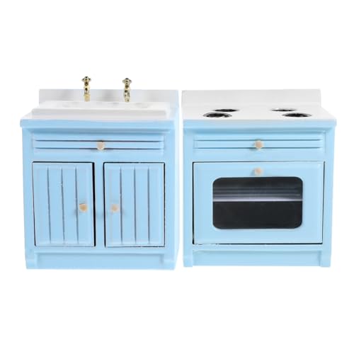 MOLUCKFU Mini-puppenhaus-küchenzubehör Im Maßstab 1/12 – Set Mit Spüle Herd Und Miniaturmöbel MOLUCKFU Mini-puppenhaus-küchenzubehör Im Maßstab 1/12 – Set Mit Spüle Herd Und Miniaturmöbel von MOLUCKFU