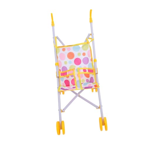 MOLUCKFU Puppenwagen Faltbares Babypuppen-kinderwagenspielzeug Kinderwagen Spielen Kinderwagen Spielzeug Kinderwagen Für Puppen Mini-hauskinderwagen Buggy Mädchen Polyester Colorful von MOLUCKFU