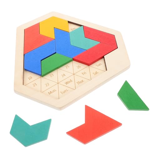 MOLUCKFU Puzzle Für Hölzerne Regenbogenblöcke Puzzlespiel Tangram-Puzzles Für Erwachsene Kleinkindspielzeug Reise-Tangram-Puzzle Tangram-rätsel Für Logikrätsel Für Holz von MOLUCKFU