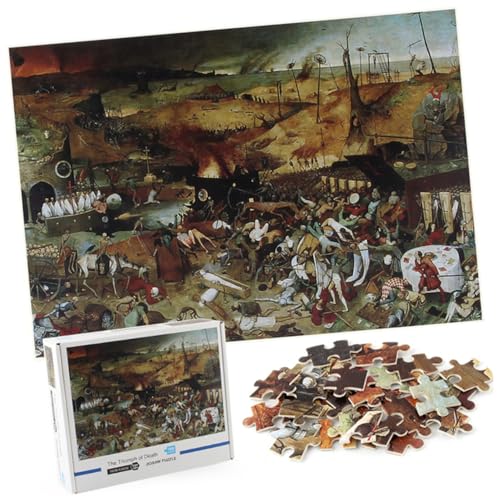 MOLUCKFU -Puzzle des Todes gehirn Training familienspiele Unterhaltungsspielzeug Puzzle Kunst Rätsel für Erwachsene Rätsel zum Druckabbau Erwachsene Puzzle von MOLUCKFU