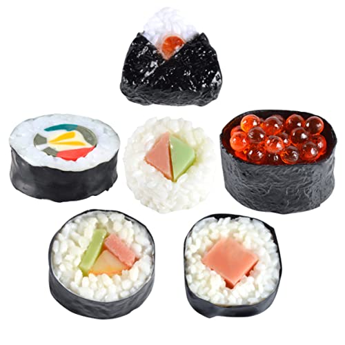 MOLUCKFU Künstliches Sushi Spielen So Tun Als Ob Es Sushi Wäre Gefälschte Requisiten Lebensechtes Gefälschtes Sushi-Modell für Das Schaufenster Eines Sushi-ladens von MOLUCKFU