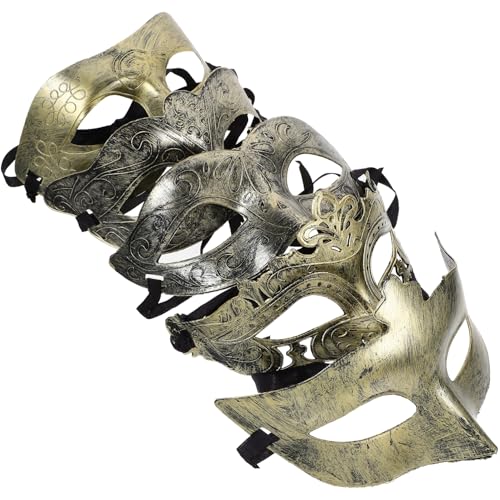 MOLUCKFU Retro Halbmaske Für Halloween Karneval Und Maskenbälle Vintage Party Masken Inklusive Retro Schmetterling Spitze Prinz Und Fee Design Ideal Für Erwachsene von MOLUCKFU