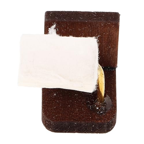 MOLUCKFU Rolle Mini Miniatur Szenenmodell Miniatur Papierhandtücher Miniatur Badezimmerzubehör Puppen Toilettenpapier Toilettenpapier Modell Puppenhaus Badezimmerdekoration Aus Holz von MOLUCKFU