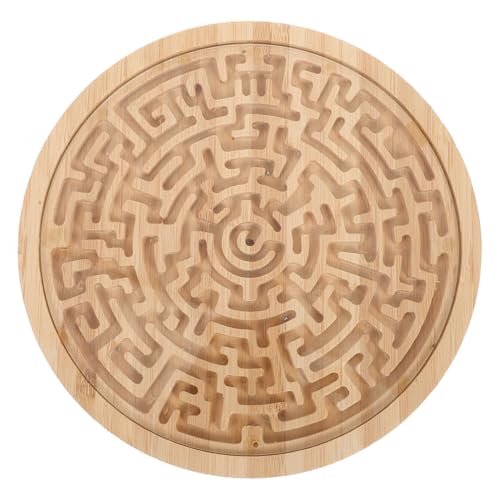 MOLUCKFU Rundes Holz Labyrinthspiel für Tragbares Robustes Maze Puzzle aus Holz Feinmotorik und Räumlichem Denken Balance und Lernspielzeug für Kleinkinder MOLUCKFU Rundes Holz Labyrinthspiel für Tragbares Robustes Maze Puzzle aus Holz Feinmotorik und Räumlichem Denken Balance und Lernspielzeug für Kleinkinder von MOLUCKFU