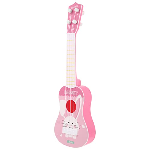 MOLUCKFU Saiten Ukulele für kinderinstrumente musikinstrumente Musikspielzeug Ukulele Gitarre Mini-Ukulele Gitarrenmodell Musikinstrumentenmodell Plastik Rosa von MOLUCKFU