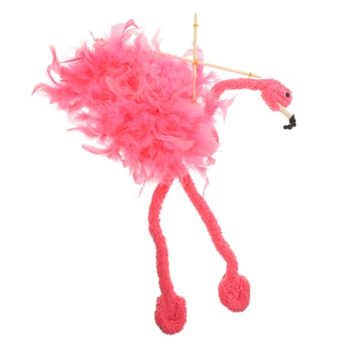 MOLUCKFU Schnur Flamingo Pelzige Tierpuppe Flamingo Marionettenspielzeug Puppenspielspielzeug Plüschtiere Marionette Flamingo Marionetten Interessante Marionetten Lustige von MOLUCKFU