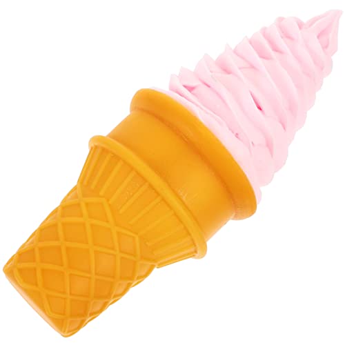 MOLUCKFU Simulations-EIS gefälschte Eiscreme-Requisiten lebensechtes EIS Eiscreme-Dekor geburtstagsdekoration gebutagsdeko Tischspielzeug für Kinder künstliche Eiscreme-Requisite PVC Rosa von MOLUCKFU