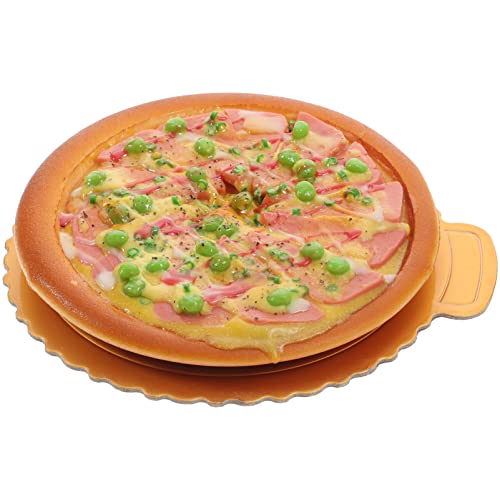 MOLUCKFU Simulations Pizzamodell DIY Küche Vorgeben Spachtel Pizzaschieber Pizza Spielzeugmodelle Pizzaofen Zubehör Pizza Drehschieber Pizza Paddel Gefälschte Lebensmittel von MOLUCKFU