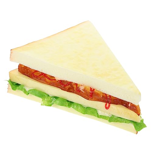 MOLUCKFU Simulations-Sandwich künstliche Sandwich-Requisite falsches Brot Spielzeugnahrung küchendekoration zabawki stymulujące rozwój gefälschtes Sandwich-Modell falsche Brotverzierung Pu von MOLUCKFU