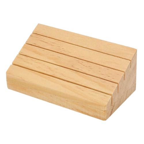 MOLUCKFU Spielkartenhalter Aus Holz Für Poker Und Rommé Kartenspiele Idealer Organizer Für Kartendecks Stabiler Kartenständer Naturholz von MOLUCKFU