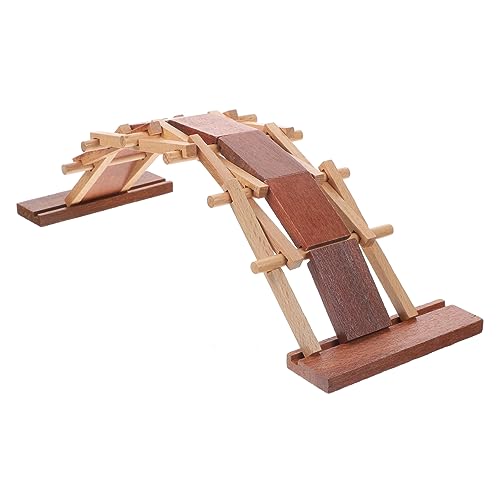 MOLUCKFU Spielzeug DIY-Handwerk Modell Bogenbrücke Holzbogenbrücke Handwerk Modell Einer Holzbogenbrücke Handgefertigte Bogenbrücke Naturwissenschaftliches Lernset Hölzern von MOLUCKFU