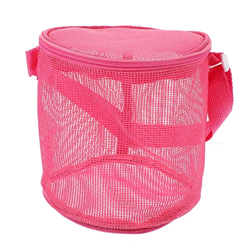 MOLUCKFU Strand Aufbewahrungstasche Strandmuscheltasche Mädchen Spielzeug Spielzeughalter Für Den Strand Kinder Strandkorb Spielzeug Für Kinder Kleines Aquarium Strandversorgung Rosy PVC von MOLUCKFU