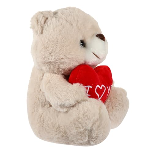 MOLUCKFU Teddybär Gefülltes Kinderspielzeug Bären Kuscheltiere Für Bär Plüsch Valentinstag Große Kuscheltiere Valentinsgrüße Kuscheltiere Für Jungen Pp Baumwolle Beige von MOLUCKFU