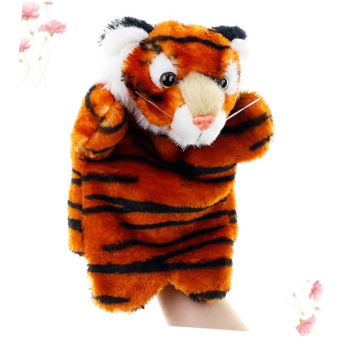 MOLUCKFU Tiger Marionette Handpuppe Für Kinder Geschichte Marionette Geschichte Erzählende Marionette Coffee von MOLUCKFU