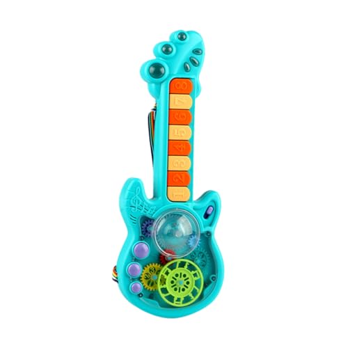 MOLUCKFU Ton Und Lichtgitarrenspielzeug Kleinkindgitarrenspielzeug Lernspielzeug Gitarre Für Kinder Musikinstrument Spielzeug Musikgitarrenspielzeug Kindergitarrenspielzeug von MOLUCKFU