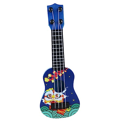 MOLUCKFU Spielzeug Gitarre Ukulele Fotografie Requisiten Gitarrenmodell Fotografie Requisiten Gitarrendekor Spielzeug Kindergitarre Kleinkinder Musical Desktop-Mini-Gitarre Desktop-Spielzeug Abs Blue von MOLUCKFU