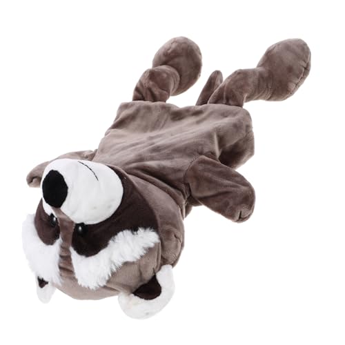 MOLUCKFU Waschbär Handpuppe Emuliertes Tierspielzeug Tierpuppe Früherziehungsspielzeug Rollenspiel Handpuppe Handspielzeug Performance Requisite Puppen Pädagogisches Spielzeug von MOLUCKFU