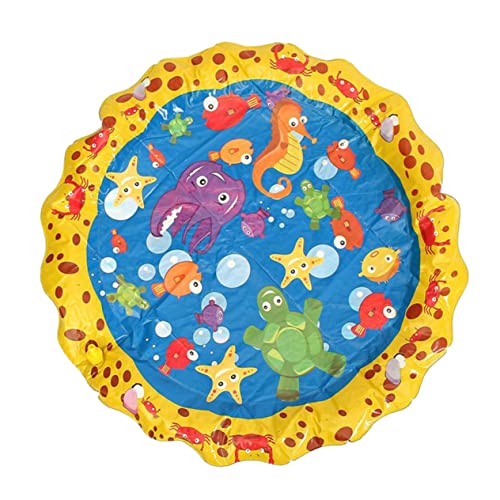 MOLUCKFU Wassersprinkler-Pad wasserspiel Matte Wasserspielmatte Aufblasbare Sprinklermatte Wassermatte Colorful von MOLUCKFU