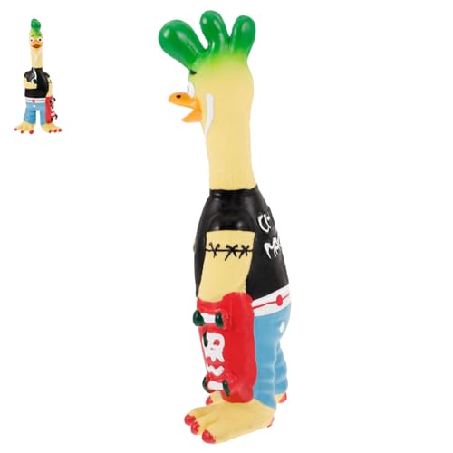 MOLUCKFU schreiendes Hühnerspielzeug für kinderspielzeug Huhn mit Soundeffekt Langlebiges Dog Toy interessantes Druckspielzeug Partygeschenke Emulsion von MOLUCKFU