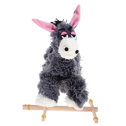 MOLUCKFU üsch Marionetten Tiere Interaktive Handpuppen Für Lustige Marionette Aus Weichem Material Graue Esel Marionette Puppenspielzeug Für Kreative Spielstunden von MOLUCKFU