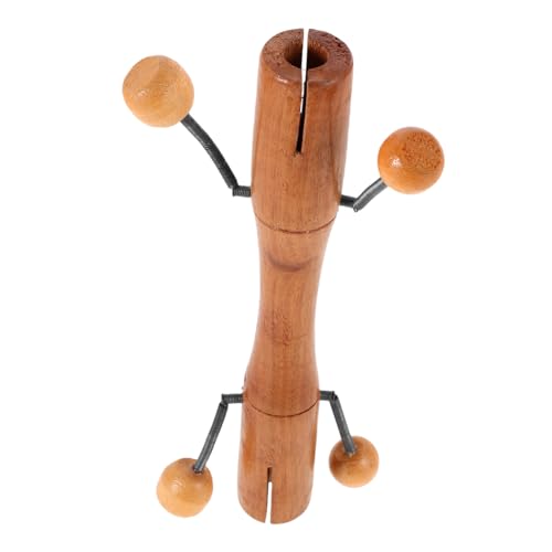 Schlaginstrument aus Holz Bildungsspielzeug staubdichter Zahnbürstenhalter Kinderspielzeug Holz Schlaginstrument Kinderschlaginstrument Musikspielzeug Guiro-Instrument Metall Khaki MOLUCKFU von MOLUCKFU