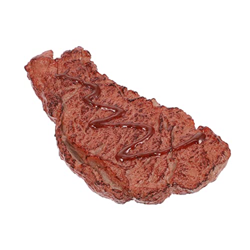 Simuliertes Steak Plüsch Modell gefälscht falsches Fleisch mutfak aksesuarları küche armaturen spielsachen kucheltier spielwaren Simulation Steak- Plastiksteak Brown MOLUCKFU von MOLUCKFU