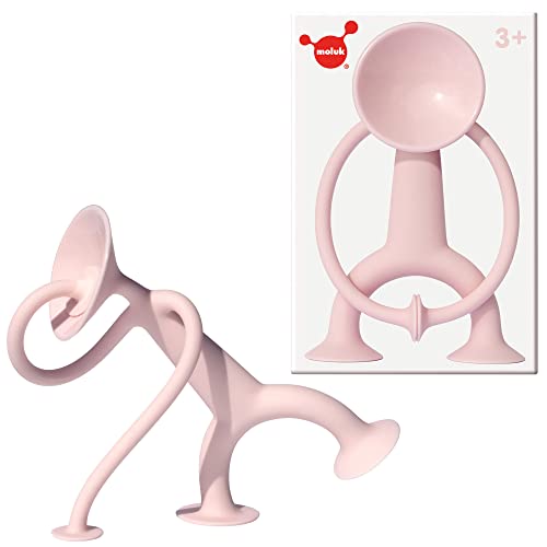 MOLUK 2843103 Oogi, elastische Stretch-Figur mit Saugnäpfen, Lernspielzeug aus Silikon, kreativer Spielspaß für Kinder ab 3 Jahren, Motorikspielzeug, rosa von MOLUK