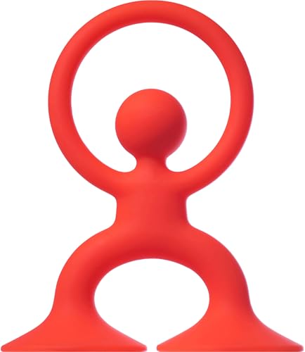 MOLUK 2843120 NOOGI, elastische Stretch-Figur mit Saugnäpfen, Lernspielzeug aus Silikon, kreativer Spielspaß für Babys und Kleinkinder ab 0+ Monaten, Motorikspielzeug, Rot von MOLUK